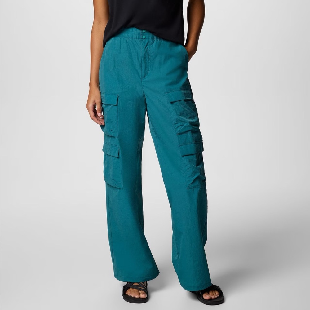 NEW Columbia Elevated View Parachute Pants River Blue Size Large Long